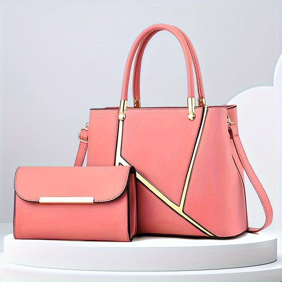 2-teiliges Set modischer Umhängetaschen, neue Damen-Schultertasche mit kleiner Geldbörse