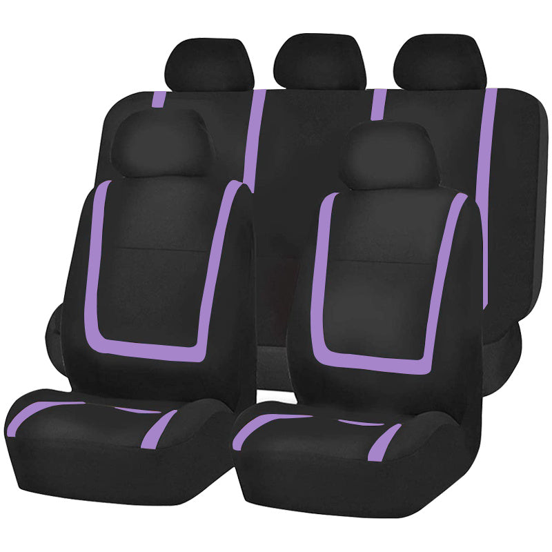 Car Seat Covers Full Set, Gray Purple Black Blue Red Purple Car Seat Cushion Car Seat Protector Car Decoration Airbag Safe