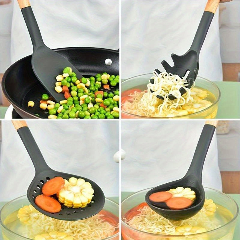 Silicone Kitchen Utensil Set - Durable, Non-Stick Cooking Tools for Home & Restaurant Use