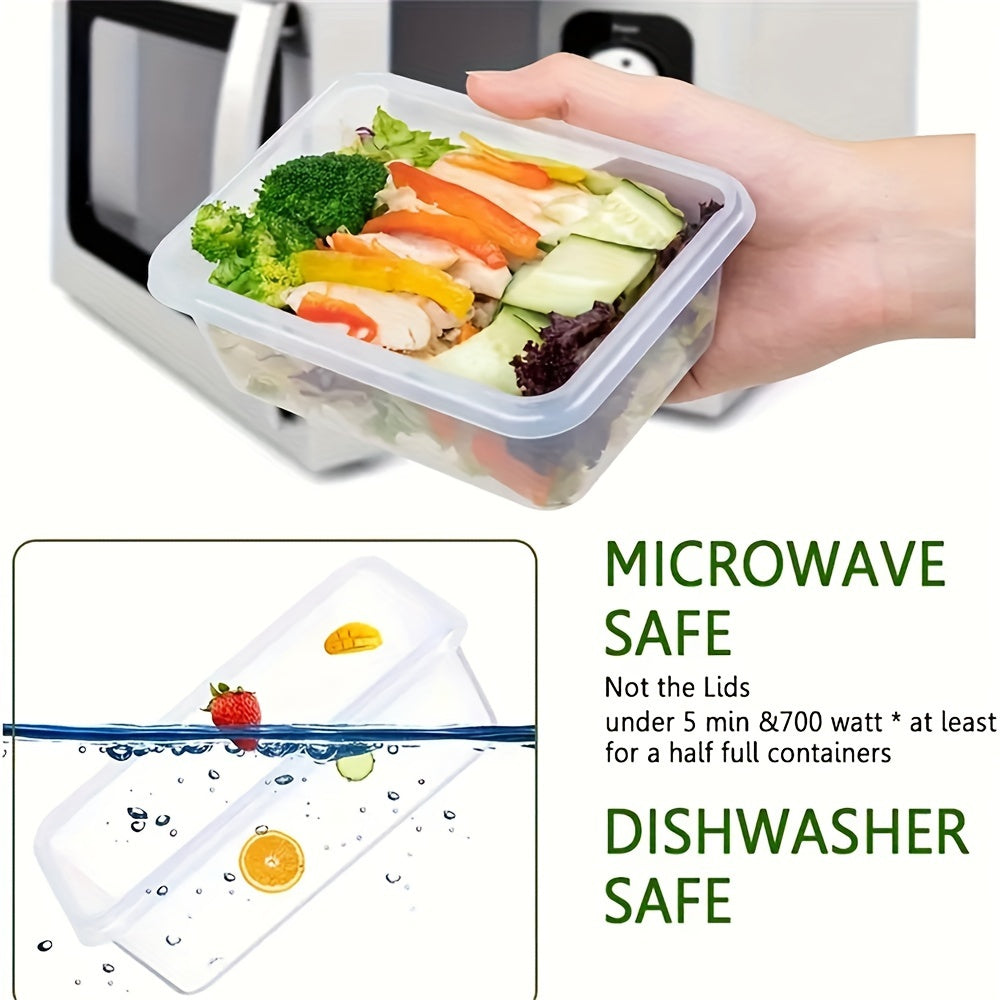 12-piece kitchen storage container lunch box set, BPA Free microwave refrigerator safe portable lunch box 12pcs-set