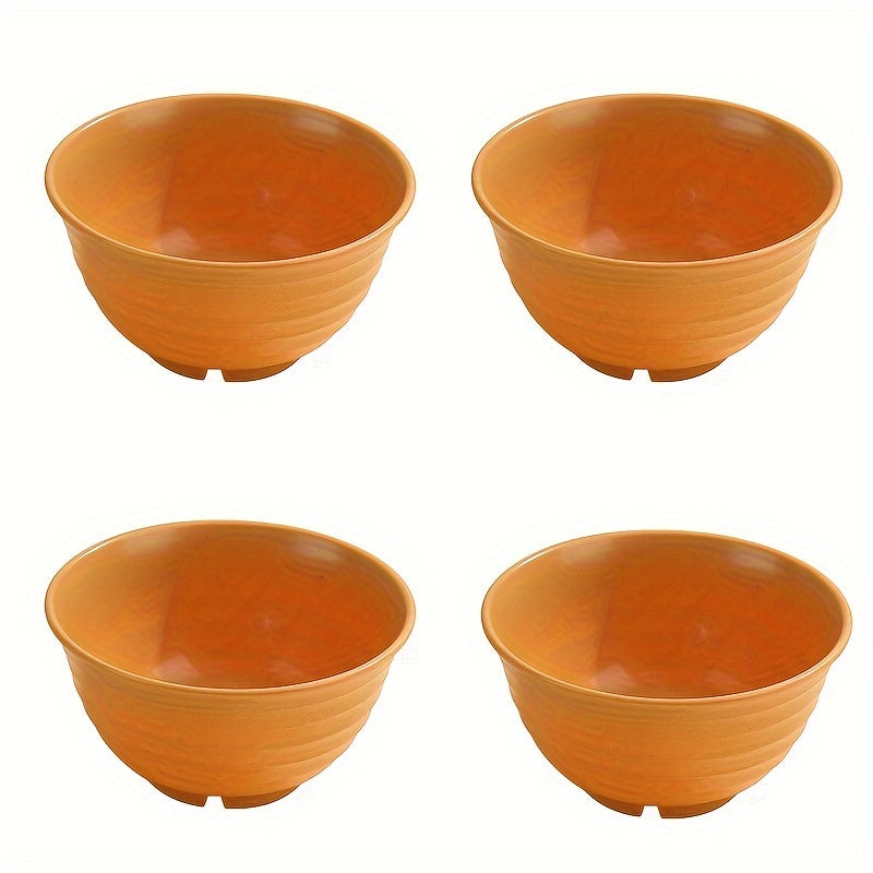 4pcs Wheat Straw Bowls Set, Microwavable And Dishwasher Safe, Soup Bowl, Salad Bowl, BPA-free, Odorless, Portable, Unbreakable, For Home Kitchen Camping, Dinnerware Accessories, Kitchen Supplies