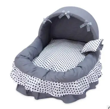 Pink Lace Dog Beds For Small Dogs With Cushion S M L Pet Washable Puppy Animal Cat Indoor Sweet Home Yorkie Car Seat Mat Goods