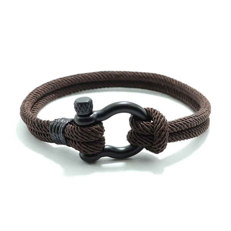 Noter Unique Outdoor Mountaineering String Bracelet For Men High Quality 4mm Cord Chain Wrap Braslet Leisure Wrist Accessories