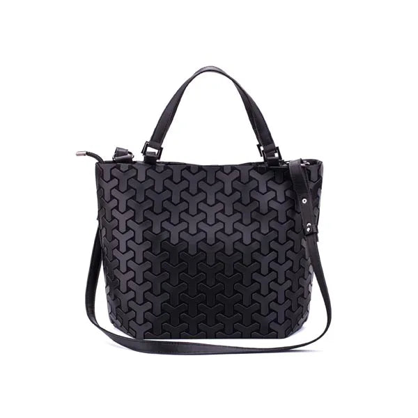 Luminous Reflective Bag Geometric Tote Folding Shoulder Bags for Women 2024 Plain Folding Handbags Sac a Main Female Bolsas