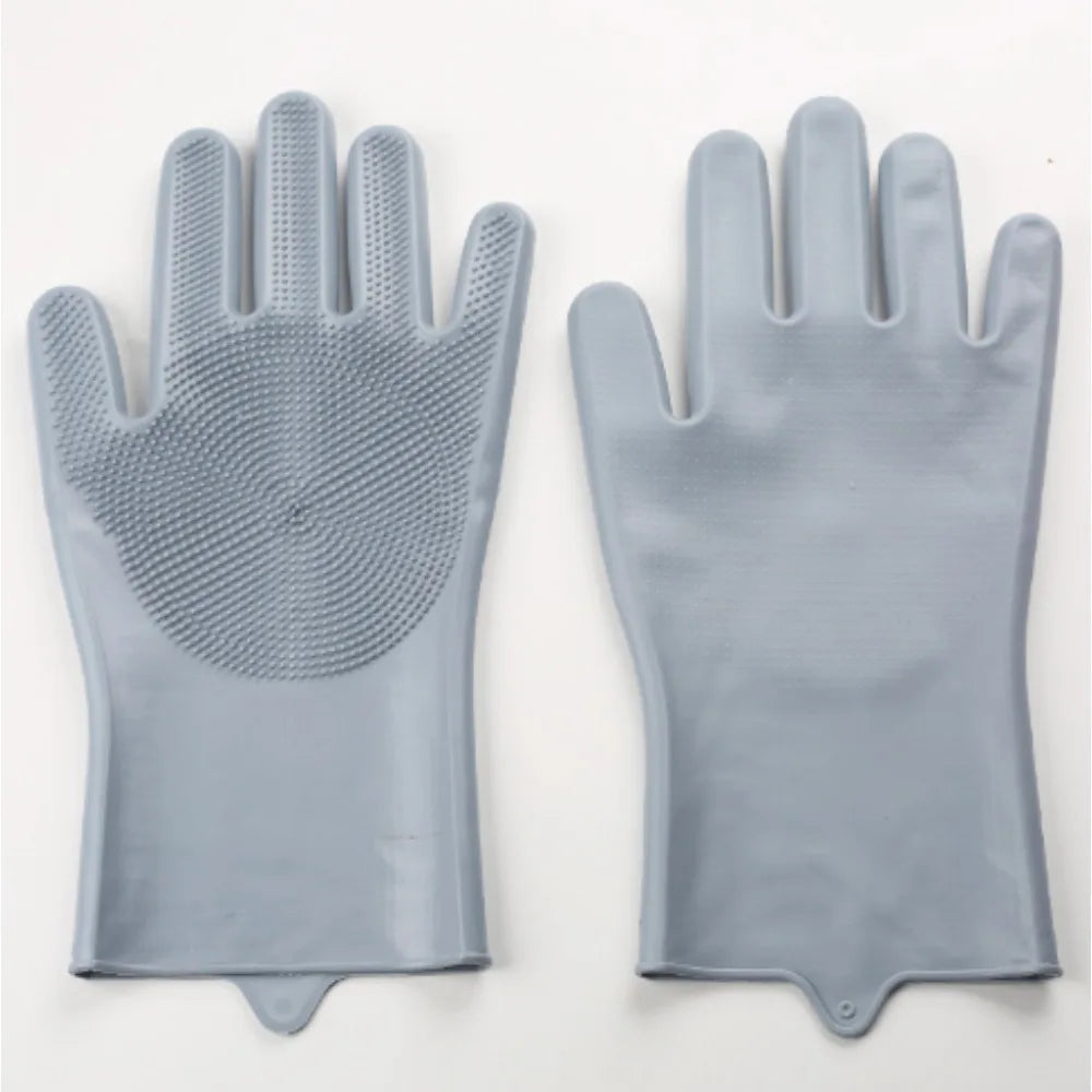 Pet Grooming Bathing Gloves Dog Cat Bathing Shampoo Scrubber Magic Massaging Cleaning Cleanner Sponge Silicon Hair Removal Glove