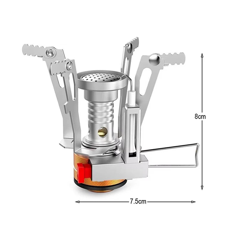 Ultra-Light Portable Gas Burner, Mini Camping Stove with Piezo Ignition for Outdoor Cooking Hiking Picnic〔YY26〕