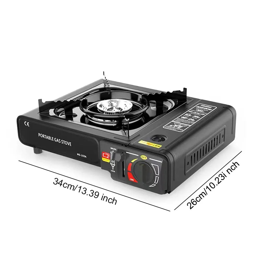 Portable Butane Camping Stove with Safety Lock Camping Butane Stove Adjustable Portable Gas Stove for Indoor & Outdoor Cooking