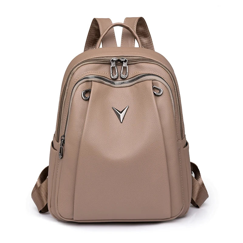 Large Capacity Women Backpack Purses High Quality Leather Female Vintage Bag School Bags Travel Bagpack Ladies Bookbag Rucksacks
