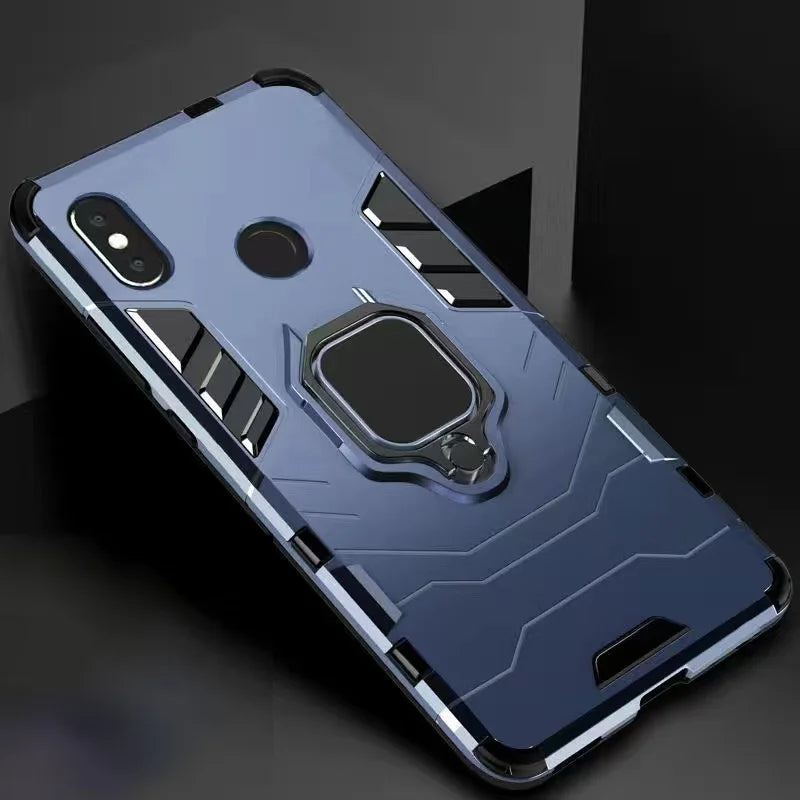 Shockproof Armor Case for Xiaomi, Stand Ring Cover, Mi A2 Lite, 9 SE, F1, 7, 5, 6