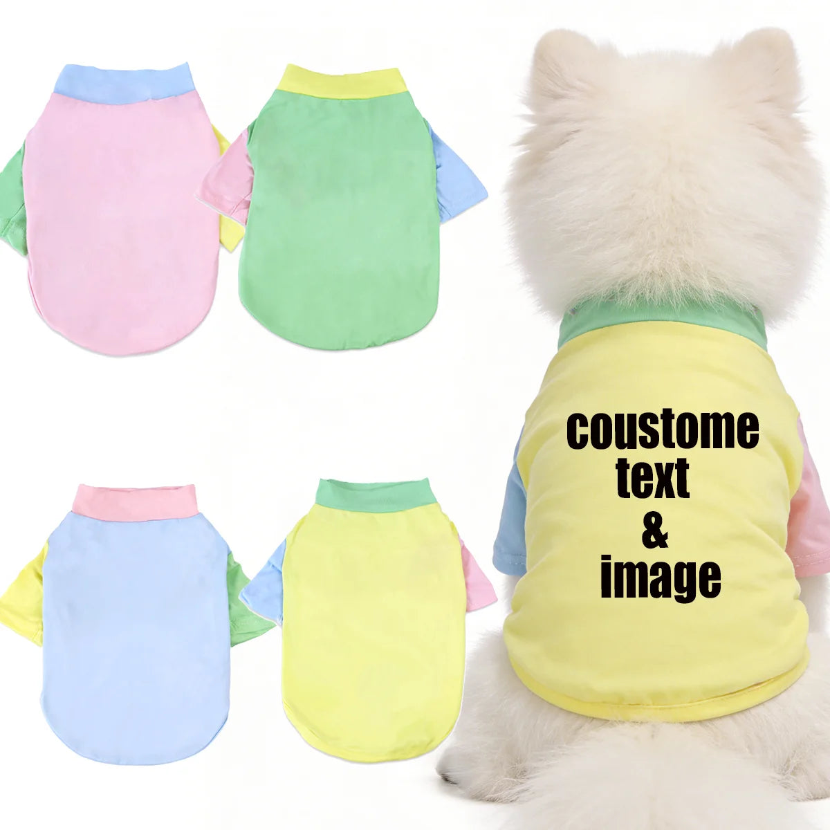1 Pc Pet T-shirt Fashionable Cartoon Bear Soft Breathable Dog Vest Cat Casual Clothes