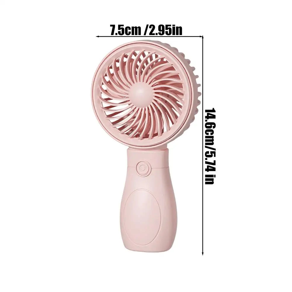 Portable Fan Convenient Mini Pocket Fan for Summer Outdoor Travel Home Offic Handheld Fan Lightweight Rechargeable