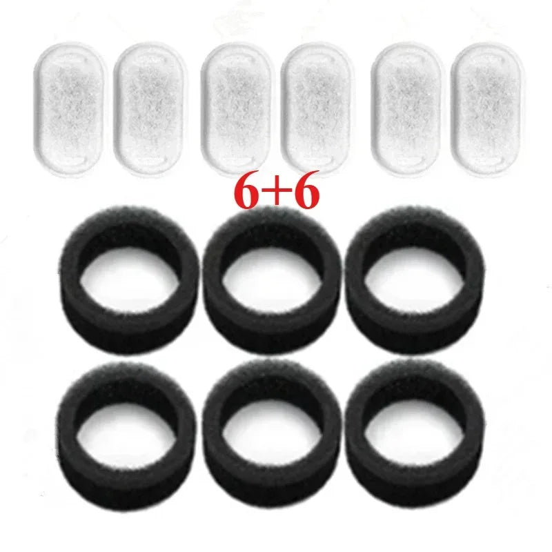 Replacement Filters Cat Water Fountain Filters Element for Stainless Steel Cat Water Fountain Activated Carbon Sponges Filters