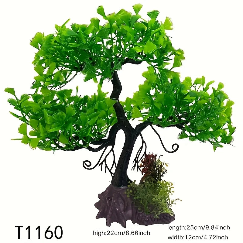 Aquarium Simulation Plants Fish Tank Landscaping Decorations Plastic Water Plants Flowers Trees Rocks Ornaments Accessories