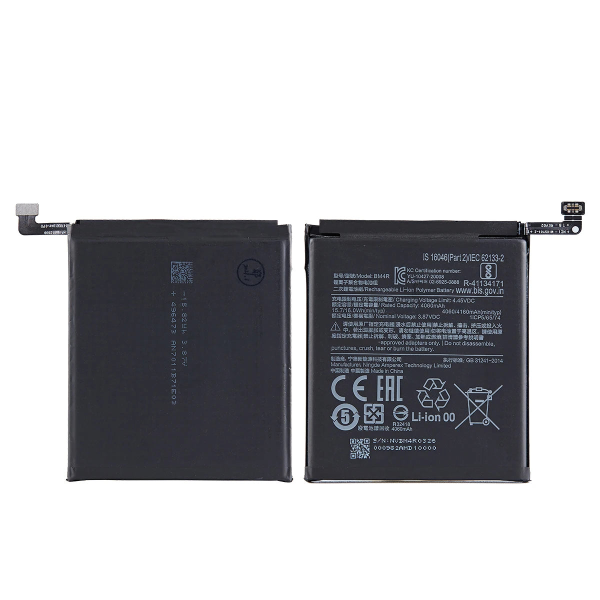 100% Orginal BM4R 4160mAh Battery For Xiaomi Mi 10 Lite 5G/Mi 10 Lite Zoom Phone Replacement Batteries+Tools
