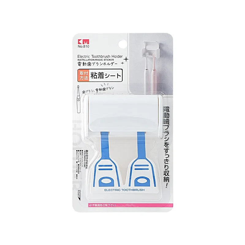 Simple Adhesive Toothbrush Holder Dustproof Toothbrush Holder 2 Head Toothbrush Holder Bathroom Storage