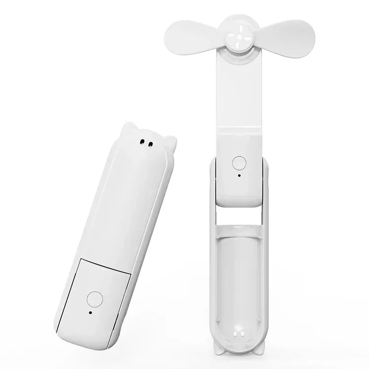 Portable Mini Fan USB Rechargeable Foldable Handheld Fan With Lanyard 3-speed Adjustable Hanging Neck Fans for Outdoor Travel