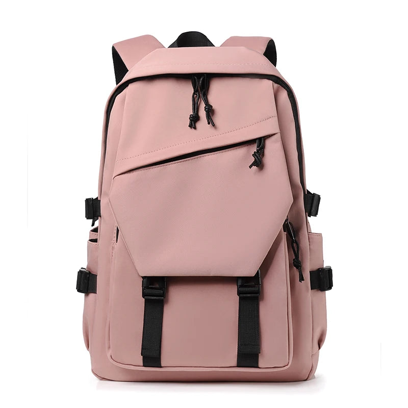 Simple solid color backpack, travel backpack, plenty of storage space, very suitable for commuting, school, work and going out.