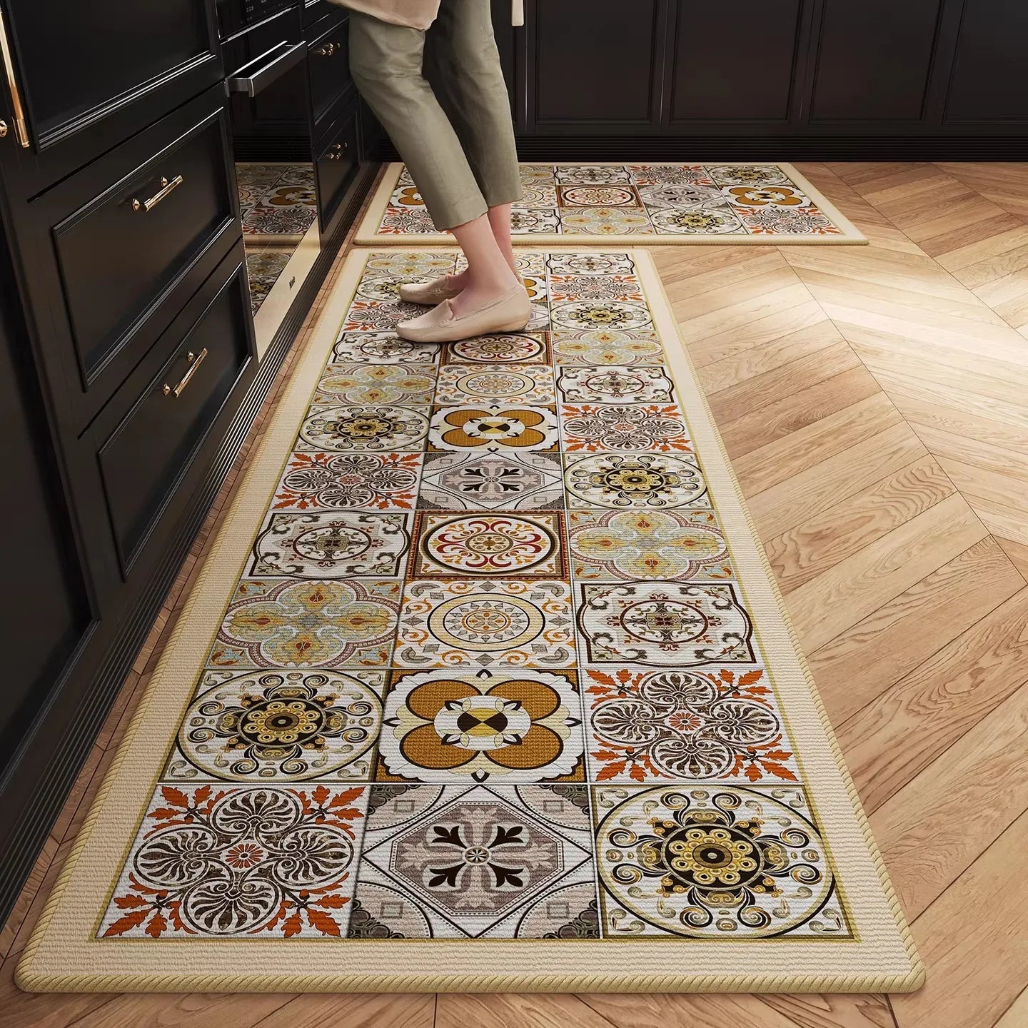 Kitchen Floor Mat Home Decor Rug American-style Carpet Wear-resistant Area Rugs Kitchen Foot Mats 주방바닥매트 Alfombra Cocina