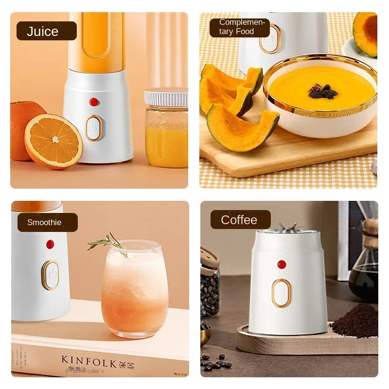 Portable Kitchen Blender Wireless Electric Fruit Juicer Machine For Orange Ice Crushing 10 Blades Auxiliary Food Machine Mixer