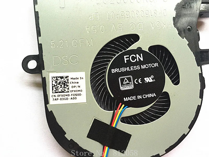 New CPU fan for Dell Latitude 3590 L3590 E3590 Inspiron 15 5570 5575 5770 0FX0M0 DC28000K9D0 DFS1503055P0T FK3A