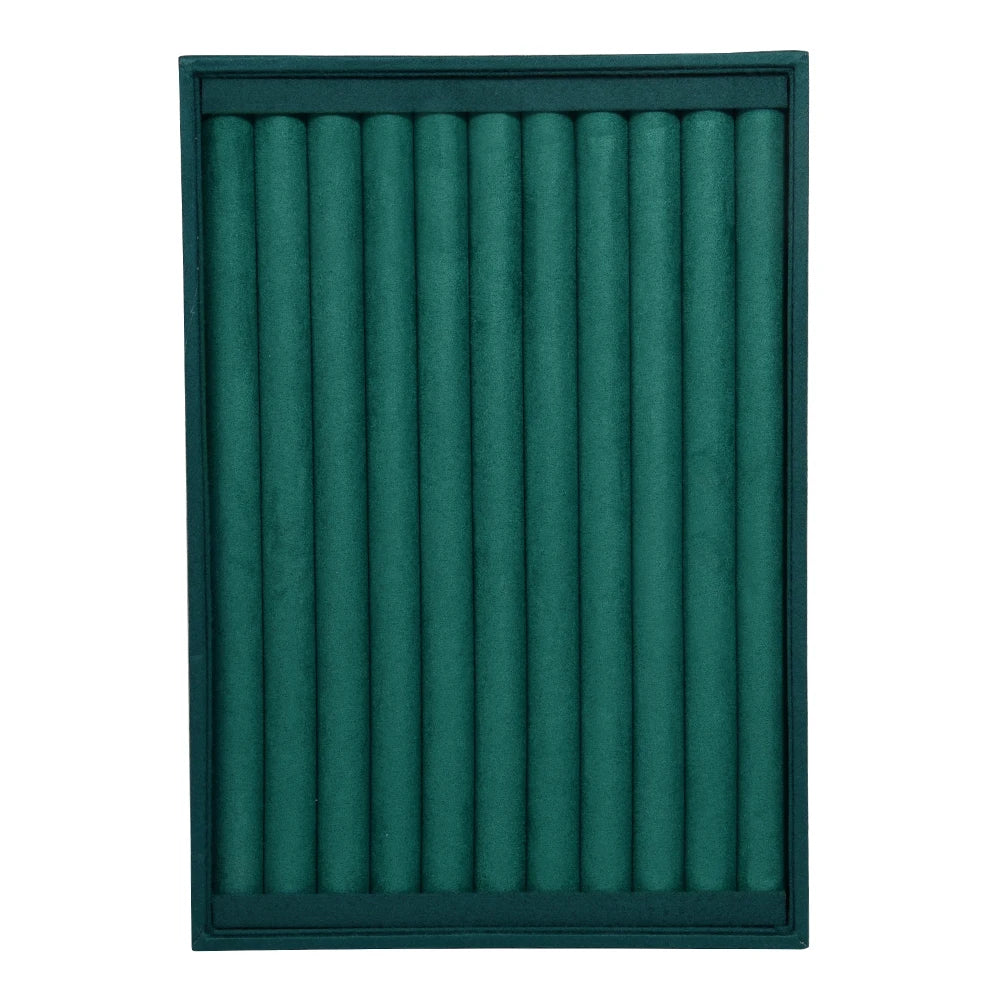 Velvet Jewelry Display Tray Exquisite Portable Jewelry Holder For Ring Earrings Necklace Classification Organizer Storage Case