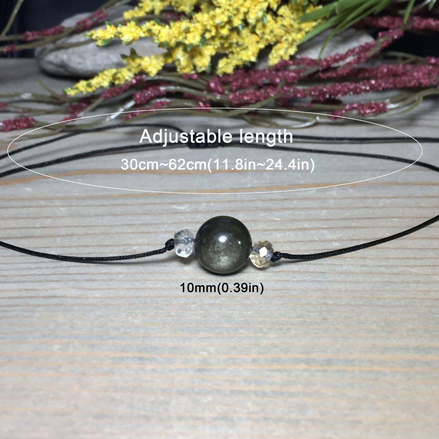 Golden Obsidian Necklace, Obsidian Necklace, Protection Necklace, Transformation Necklace,Wealth Necklace,for man or woman.1pc