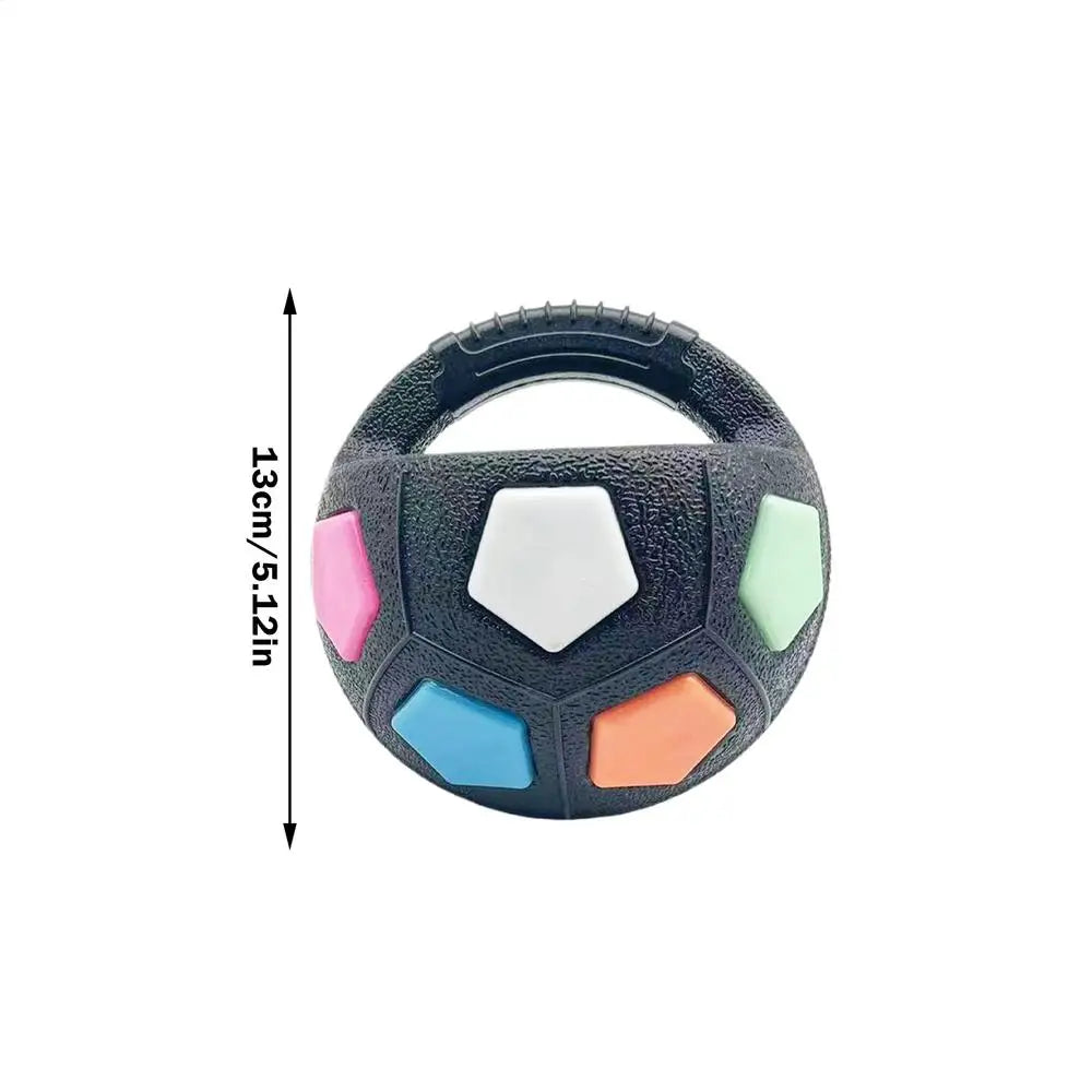 New football tennis ball shaped pet dog toys durable teething relief to accompany outdoor training squeak toys