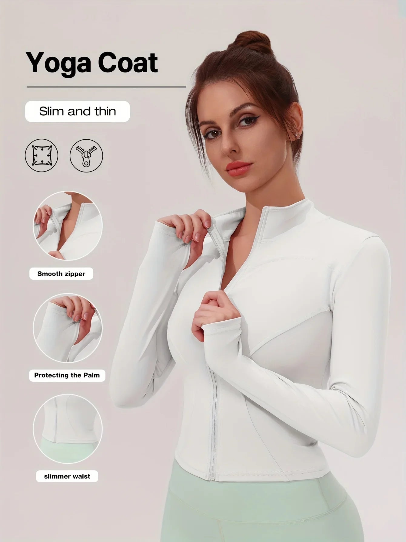 S-3XL New Style Workout Jacket Women Seamless Sports Outerwear Yoga Running Coat Stretchy Zip Up Gym Wear Slim Fit Breathable