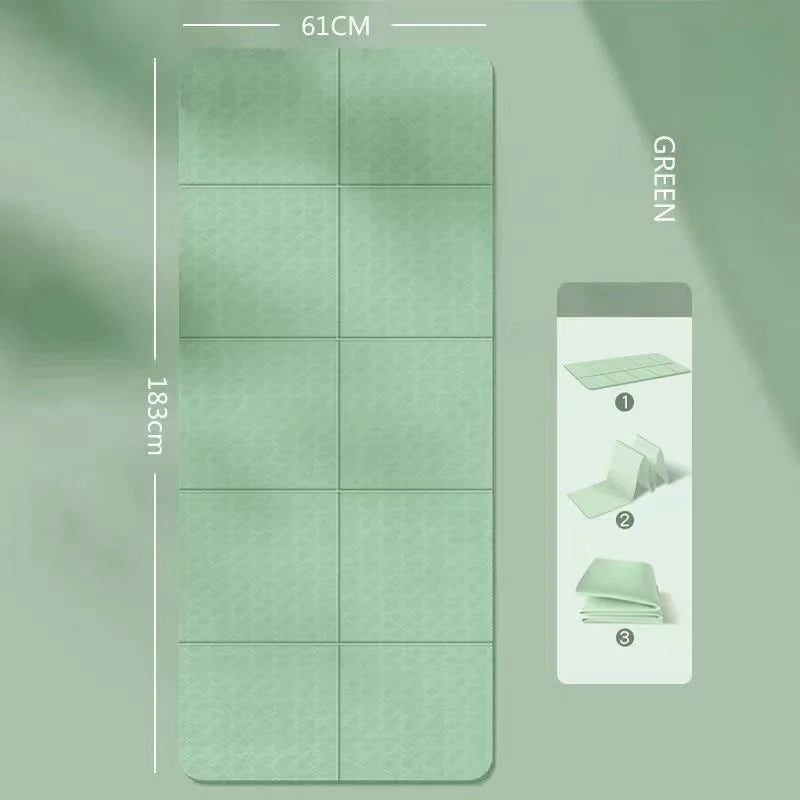 Foldable Yoga Mat Portable Thickened Fitness Mat For Pilates And Floor Exercises Double-sided Non-slip Nap Mat