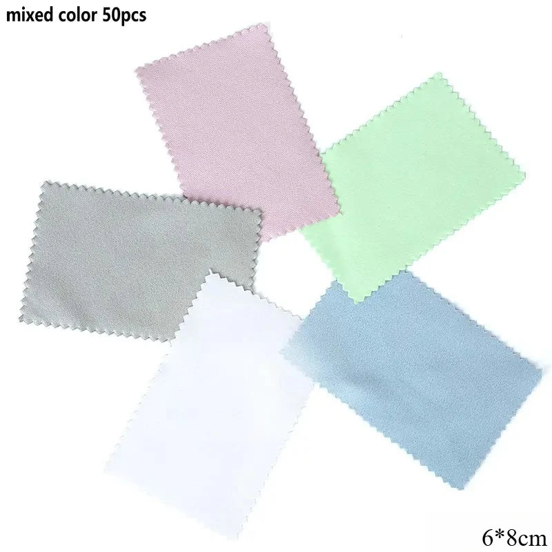 Silver Polishing Cloth 10-50 Pieces Jewelry Cleaning Coin Polish Tarnish Removal Wipes for Antique Sterling Silver Gold Brass