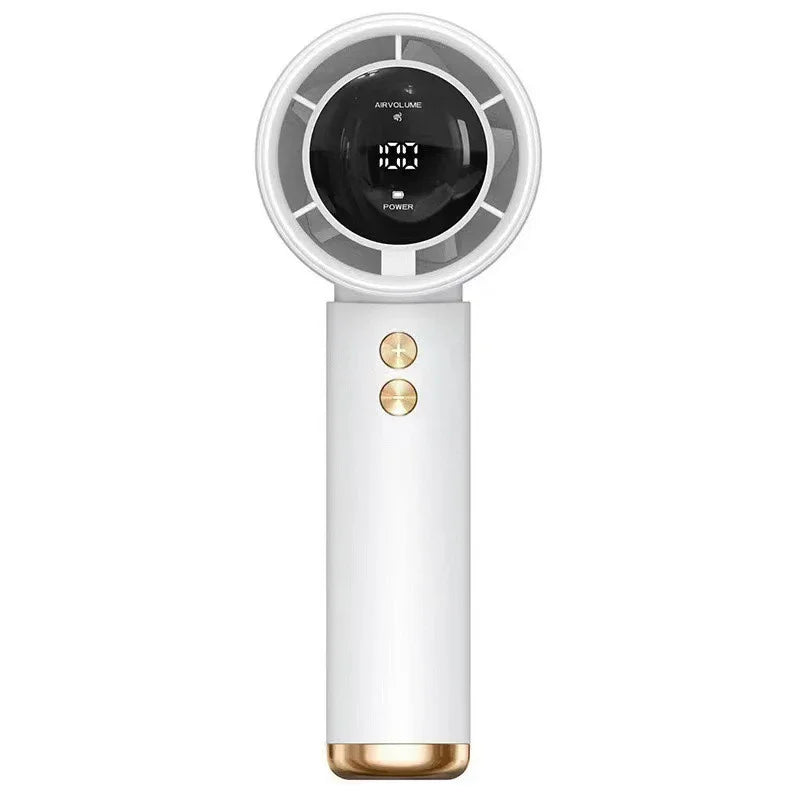 Mini Handheld Fan USB Fast Charging Portable Air Calculating Fan Mute Personal Highspeed Fan for Travel Outdoor Activities