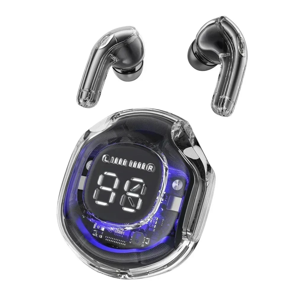 T8 PRO TWS Bluetooth-Ohrhörer, transparent mit LED-Digitalanzeige, kabelloser In-Ear-Kopfhörer für Xiaomi, Huawei, iPhone
