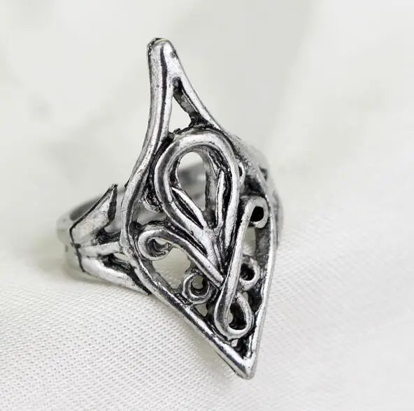 Lord Ring of Barahir Aragorn Gondor Green Crystal Rings for Women Men Jewelry
