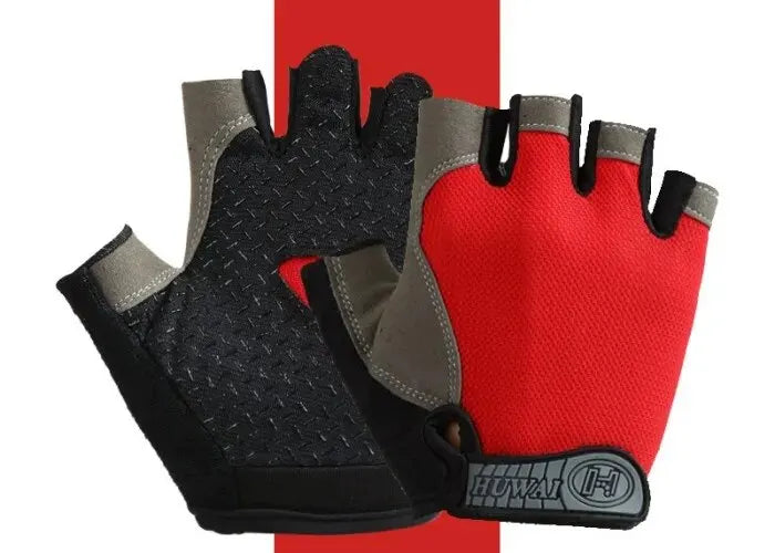 Gym Gloves Fingerless Gloves Anti-Slip Shock-Absorbing Breathable Gloves Sports Gloves for Training Lifting Weight Cycling