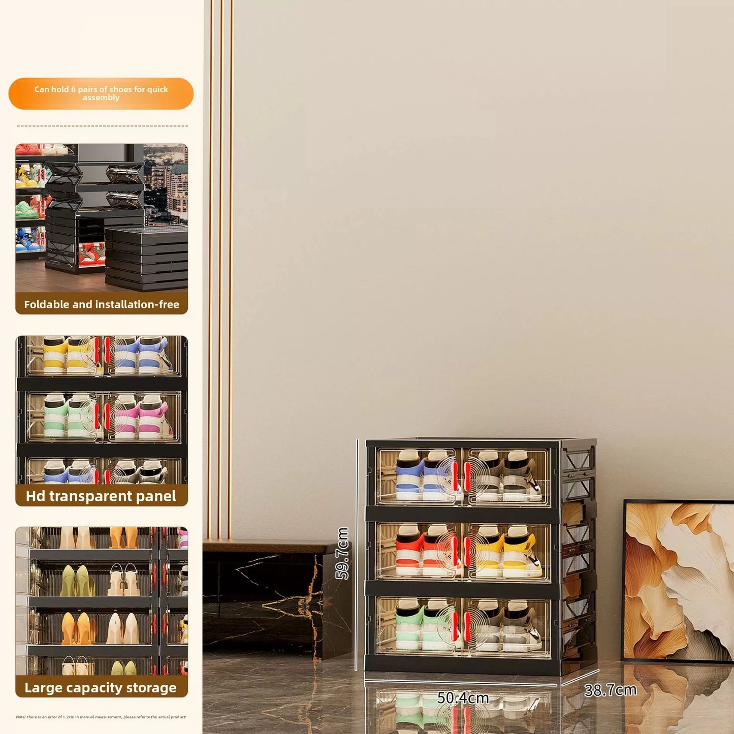 Living Room Shoe Cabinet Multilayer Storage Storage Folding Large Capacity Shelves Household Snack Cabinet Furniture