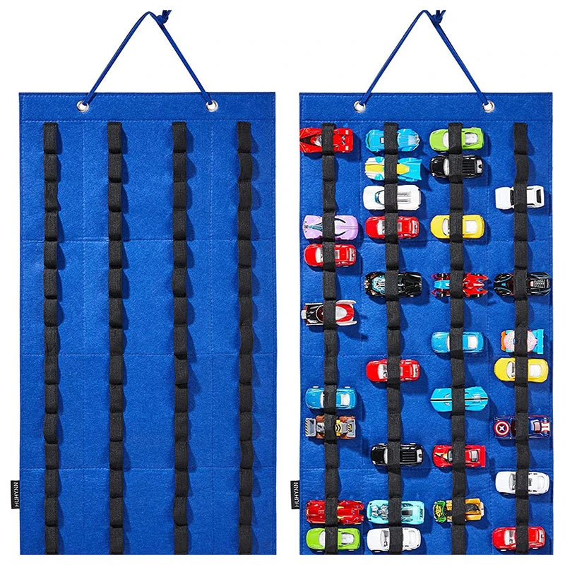 Hanging Organizer For Wall Mount Display Case Large Capacity Storage Box Bags Hold Up Toy Matchbox Cars Kids Gift