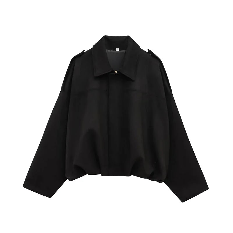 HXAO Elegant Bomber Jackets 2025 Women's Spring Long Sleeve Jackets Ladies Fashion Casual Plus Size Coats New In Outerwears