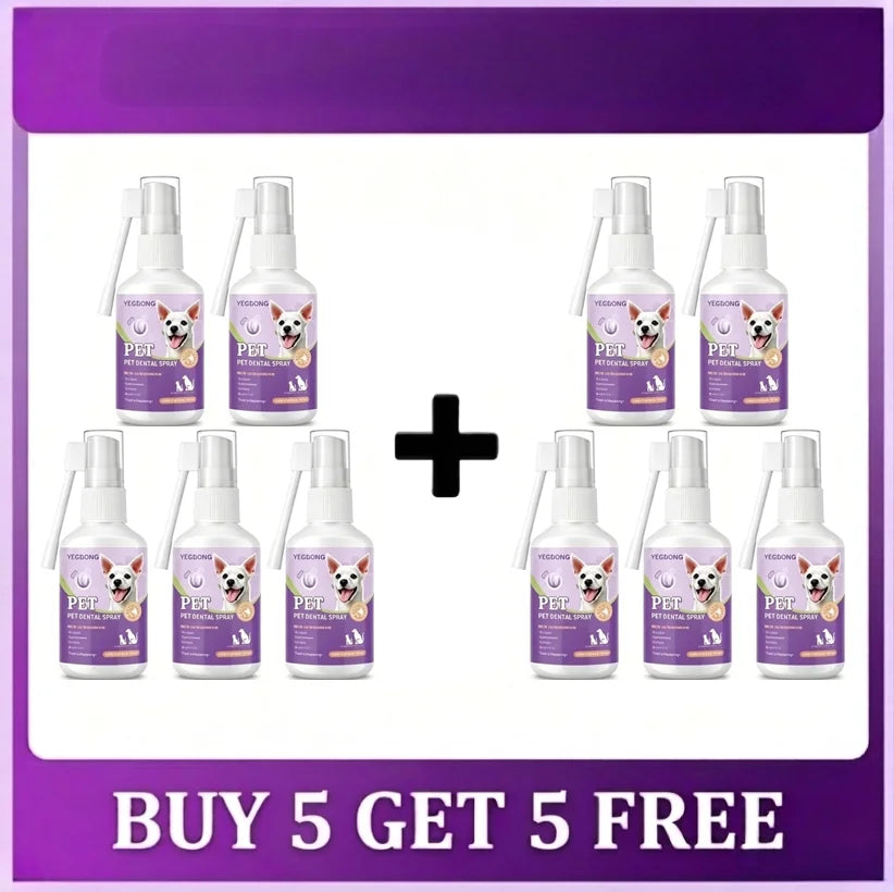 50ml Pet Oral Care Spray Dogs Cats Teeth Cleaning Fresh Breath Daily Dental Care Pet Supplies