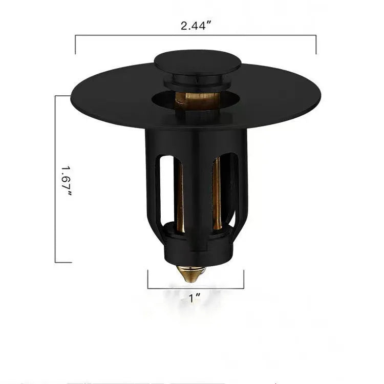 Press Bounce Basin Pop-up Drain Filter Bathroom Shower Sink Filter Plug Wash Basin Hair Sink Strainer Kitchen Bathtub Stopper