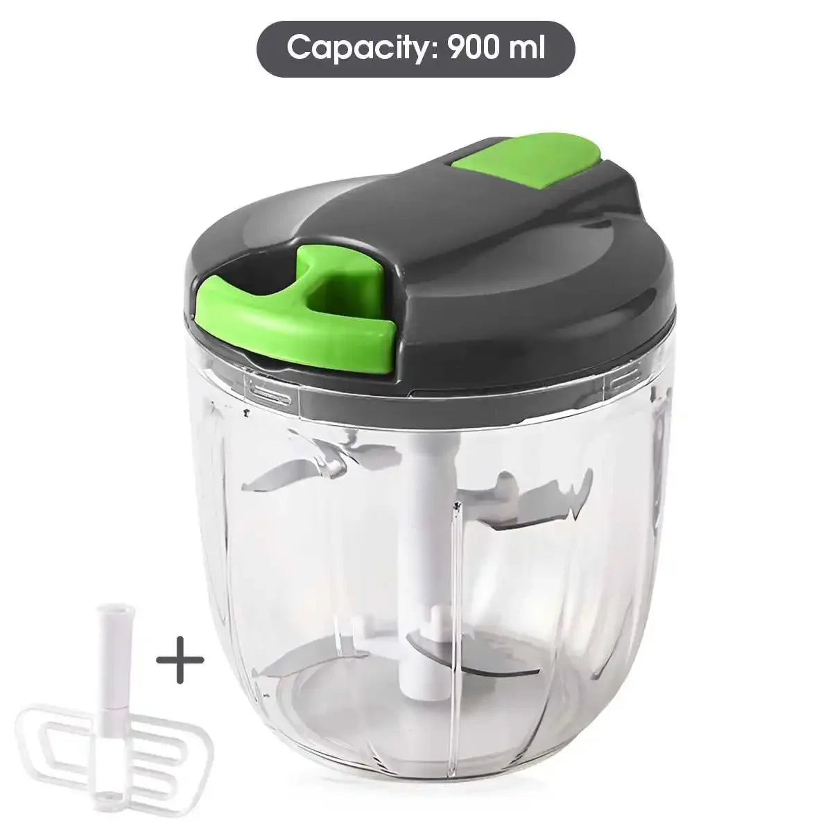 1PC 520/900ml Succulent Meat Grinder, Garlic Chopper, Onion Chopper, Vegetable Chopper, Rotating Kitchen Cooking Accessories