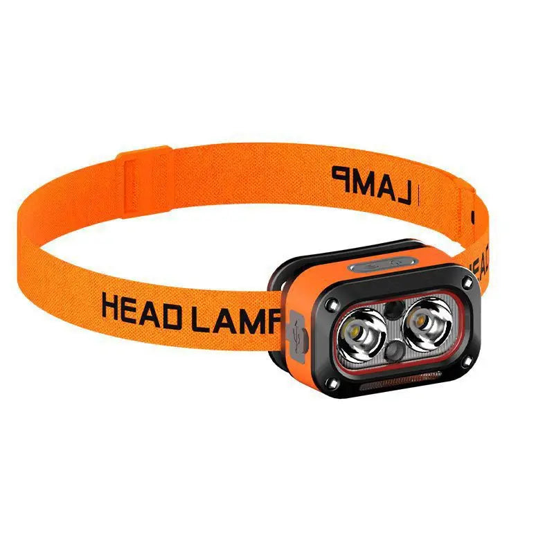 Rechargeable LED Headlamp,Ultra-Bright Headlight with 5 Modes,USB Charging,60° Adjustable,Long-Lasting for Camping,Running