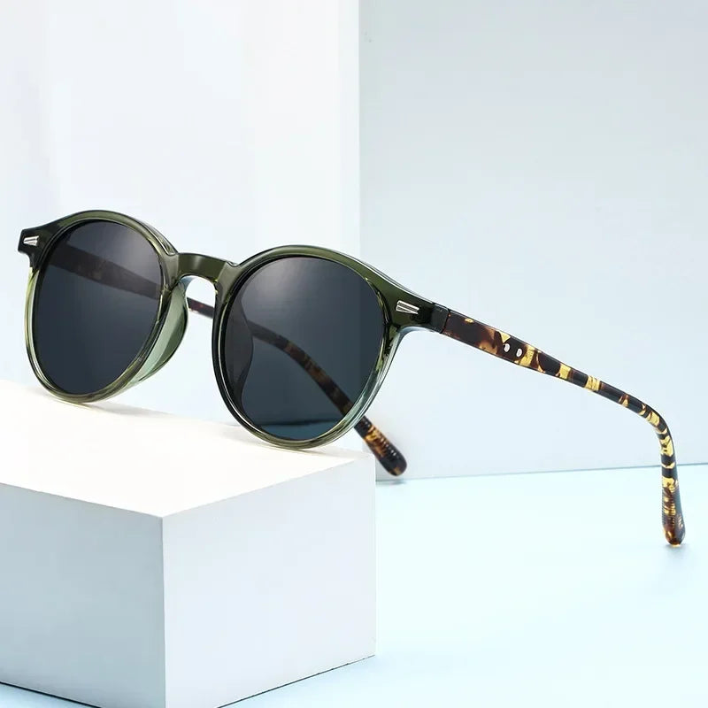 Small-Frame Round Myopia Sunglasses Retro Brand Designer Sun Glasses UV400 Shades Eyewear Men Goggles Diopter 0 To -4.0