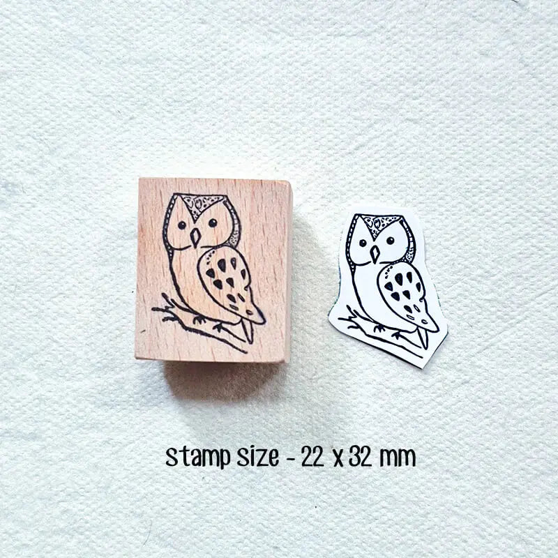 Stamp Scrapbooking Night Owl Journaling Supplies Kawaii Stationary Birds Wooden Stamps