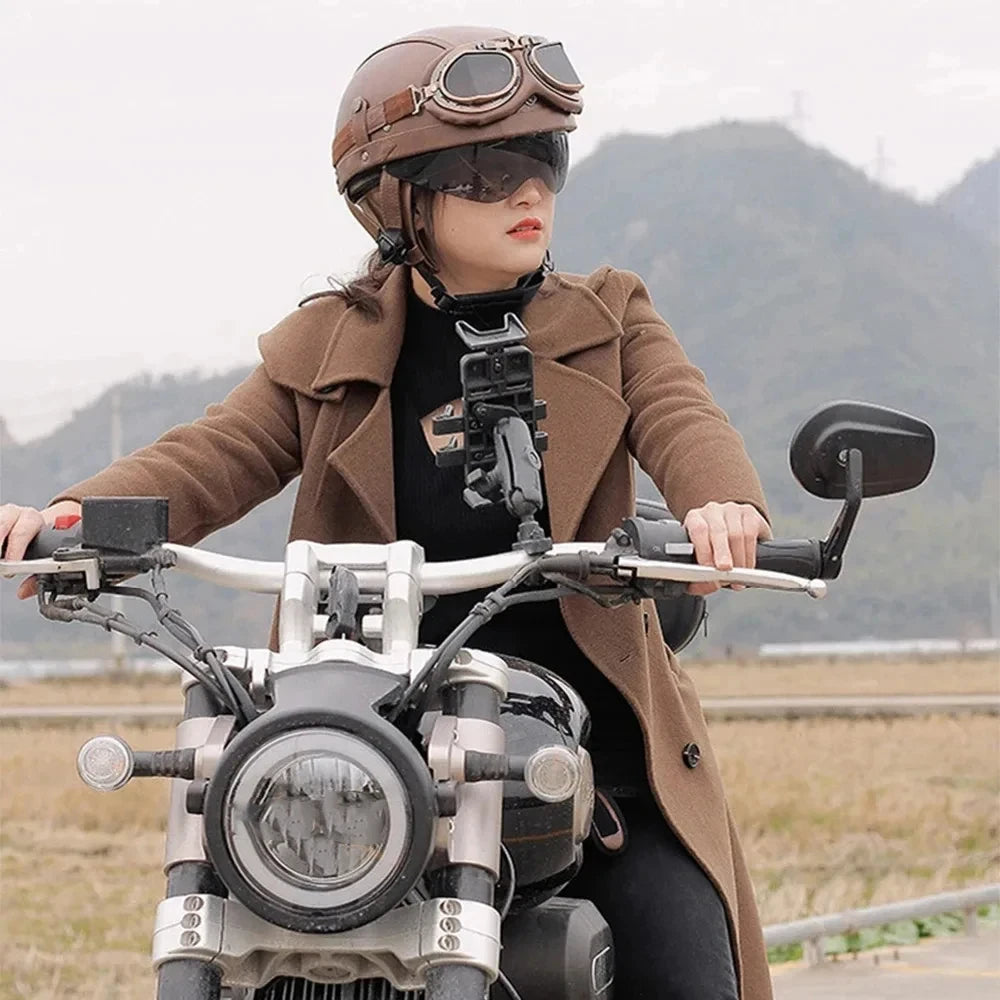 Motorcycle Helmet Retro PU Four Seasons Helmets Ride Half Scooter Helmet Moto Men Women