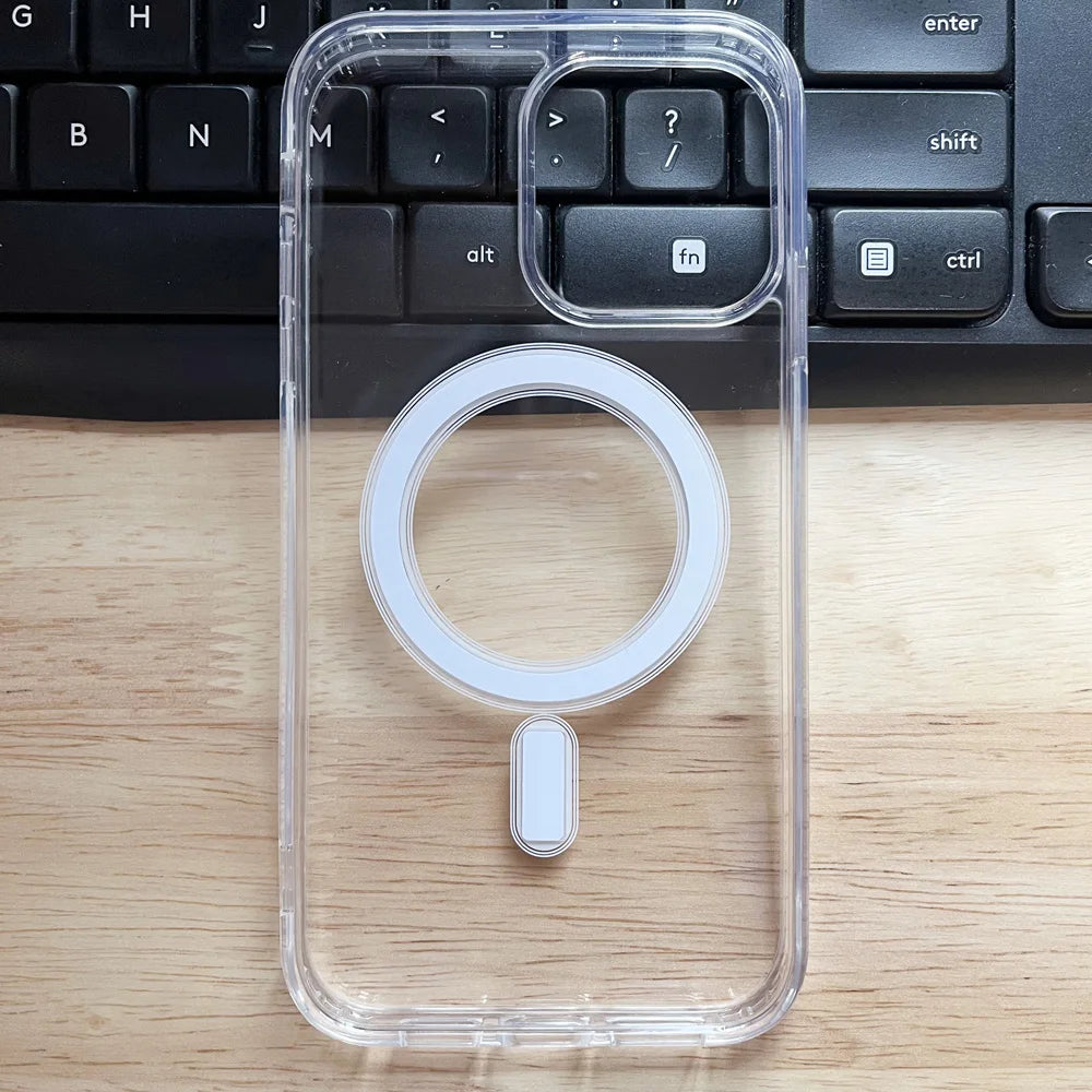 Magnetic Hard Phone Case For Diy XR turned to 15Pro Transparent Cover for XR Changed to 14pro 13Pro Protect Cases