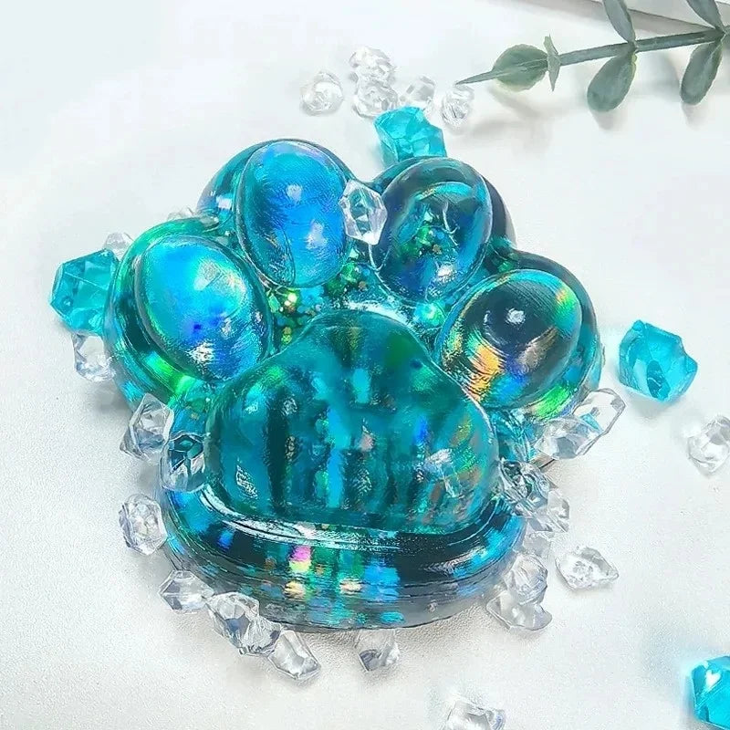 Taba Squishy Cat Paw Squeeze Toys Kawaii Sticky Squishies Fidget Toys for Birthday Party Favors Novelty Things for Kids Adults 