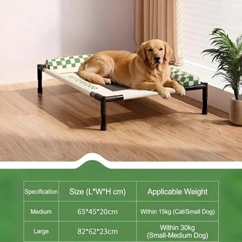 Pet Off The Ground Mesh Bed Breathable Mesh Pet Bed Four Seasons Universal Dog Bed Detachable Washable Moisture-Proof Dog Kennel