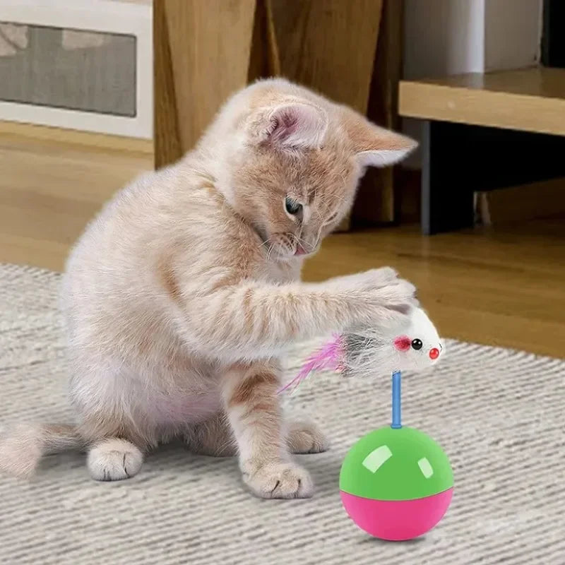 New Cat Toys Set Teasing Mouse Not Tumbler Fun High Interactive Pet Supplies for Cats And Dogs