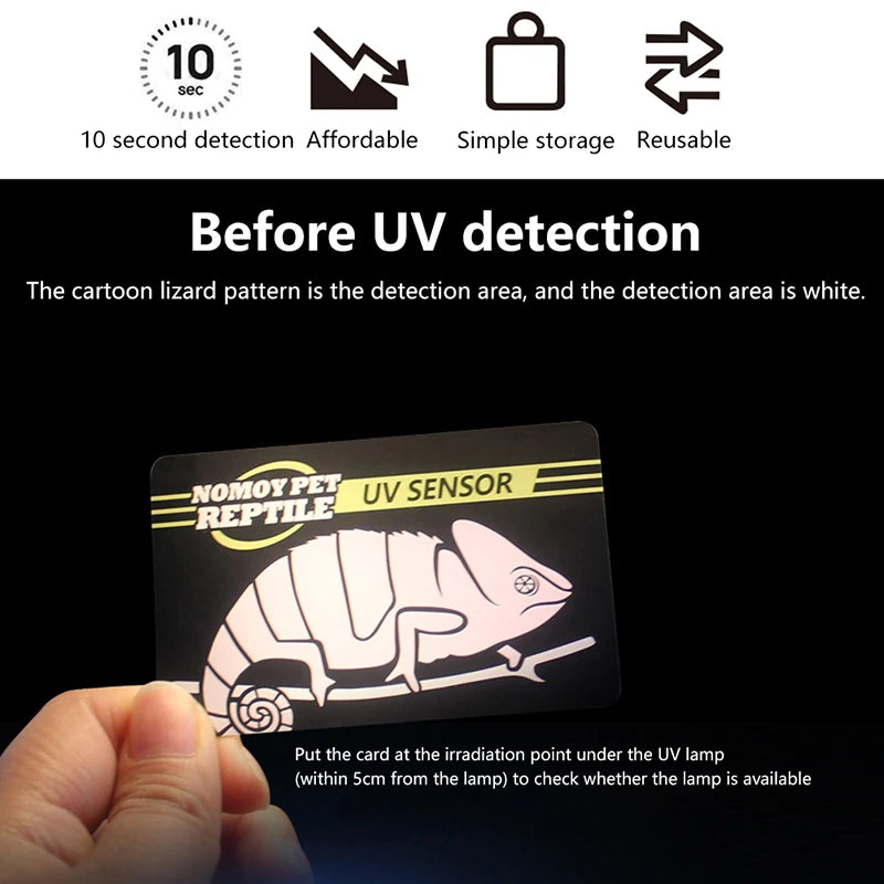 UV testing paper tester, pet supplies, turtle UV testing tool, reptile UVB light bulb testing card