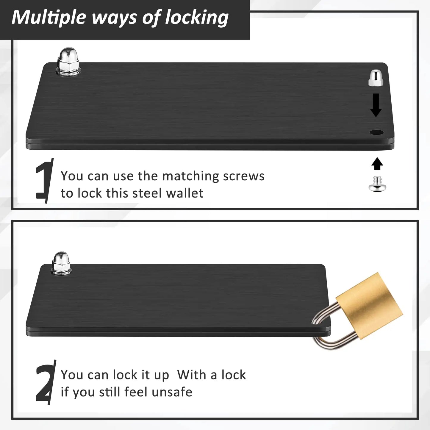 2 encrypted wallets and 1 metal plate marker pen, the cryptocurrency wallet is used for hardware cold backup seed storage, suita